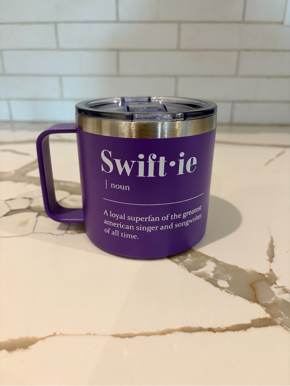Swiftie | Taylor swift Purple Insulated Camp Mug stainless steel
